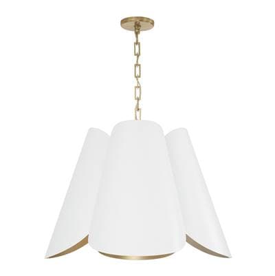 Capital Lighting 26.75'' W X 18.75'' H 4-Light Modern Botanical Pendant in Matte White with... by Capital Lighting
