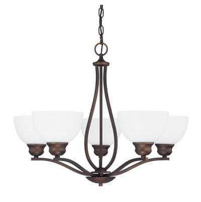 Capital Lighting 5 Light Chandelier - Brushed Bronze by Capital Lighting