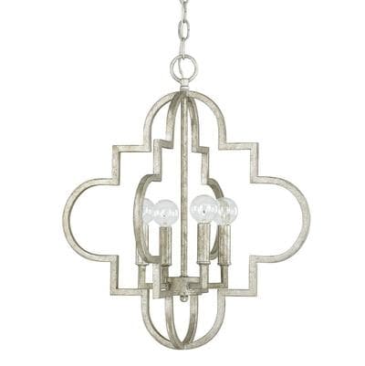 Capital Lighting 4 Light Pendant - Antique Silver by Capital Lighting