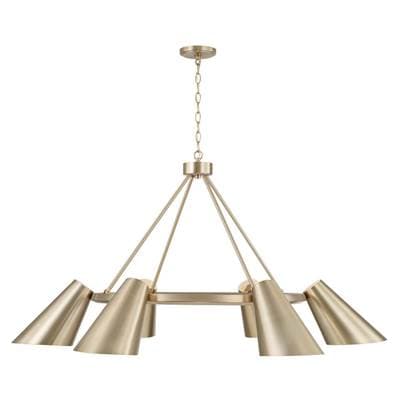 Capital Lighting 48'' W X 25.5'' H 6-Light Modern Ring Chandelier in Matte Brass with Painted... by Capital Lighting