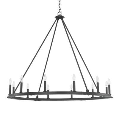 Capital Lighting 12 Light Chandelier - Black Iron by Capital Lighting