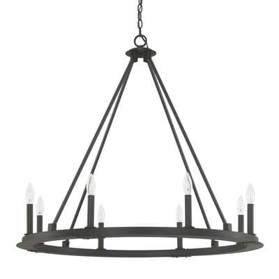 Capital Lighting 8 Light Chandelier - Black Iron by Capital Lighting