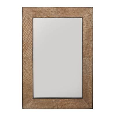 Capital Lighting Decorative Mirror - Natural Rough Sawn Wood with Zinc Metal by Capital Lighting