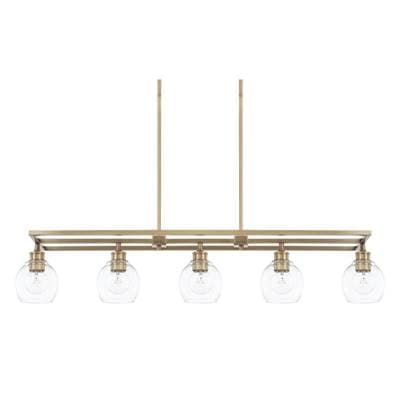 Capital Lighting 5 Light Island - Aged Brass by Capital Lighting
