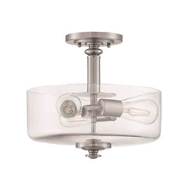 Craftmade Dardyn 3 Light Convertible Semi Flush in Brushed Polished Nickel (clear Glass) -... by Craftmade
