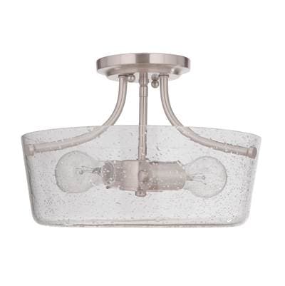 Craftmade Tyler 2 Light Semi Flush - Brushed Polished Nickel by Craftmade