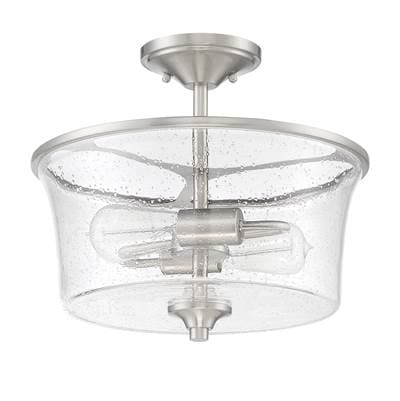 Craftmade Gwyneth 2 Light Convertible Semi Flush - Brushed Polished Nickel by Craftmade