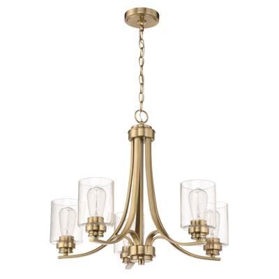 Bolden 5 Light Chandelier in Satin Brass by Craftmade