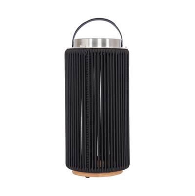 Sea Scape Solar LED Outdoor Rechargeable Table Lamp in Stainless Steel, Black Rope by Craftmade