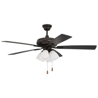 Craftmade Eos 52'' 5-Blade Frost 4 Light Ceiling Fan in Espresso W/ Espresso/walnut Blades;... by Craftmade