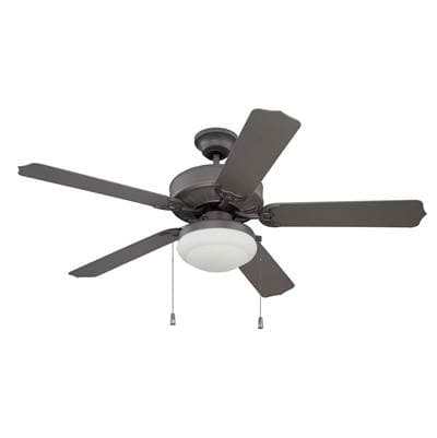 Craftmade Enduro Plastic 52'' 5-Blade Ceiling Fan with Light Kit in Espresso W/ Outdoor Brown... by Craftmade