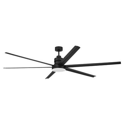 Craftmade Mondo 80'' 6-Blade Indoor/outdoor (damp) Ceiling Fan in Flat Black W/ Flat Black... by Craftmade