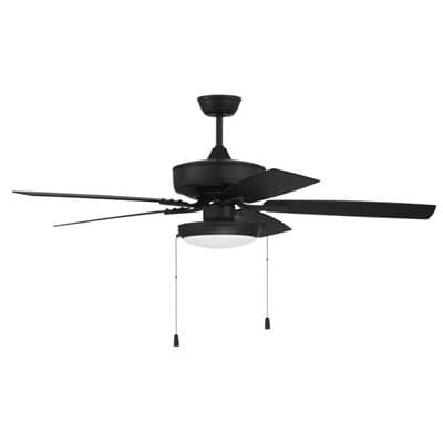 Craftmade Outdoor Pro Plus 119 52'' 5-Blade Indoor/outdoor (wet) Ceiling Fan in Flat Black W/... by Craftmade