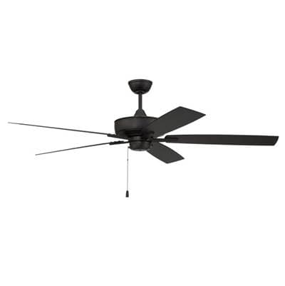 Craftmade Outdoor Super Pro 60 60'' 5-Blade Indoor/outdoor (wet) Ceiling Fan in Flat Black W/... by Craftmade