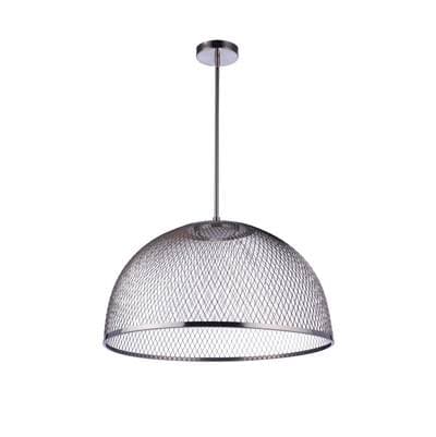Craftmade 24.25'' Diameter Sculptural Statement Metal Mesh Dome Pendant - Brushed Polished Nickel by Craftmade