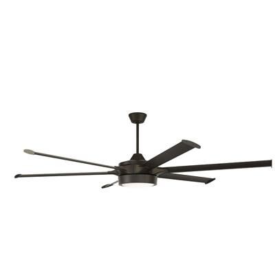 Prost 78'' 6-Blade Indoor/Outdoor (Damp) Ceiling Fan in Espresso w/ Espresso Blades; Light Kit Included (optional)