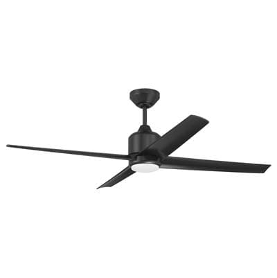Craftmade Quell 52'' 4-Blade Indoor/outdoor (damp) Ceiling Fan, Flat Black Finish, Flat Black... by Craftmade