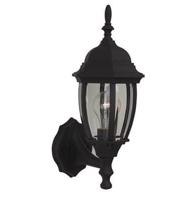 Craftmade Bent Glass 1 Light Small Outdoor Wall Lantern - Textured Black by Craftmade