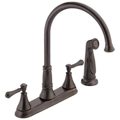 Delta Faucet CassidyE Two Handle Kitchen Faucet with Spray - Venetian Bronze