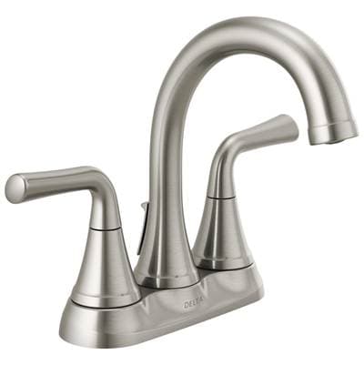 Delta Faucet KayraE Two Handle Centerset Bathroom Faucet - Stainless