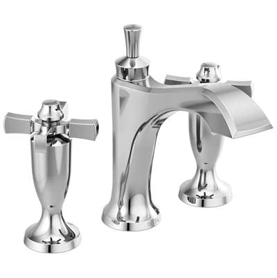 Delta Faucet DorvalE Two Handle Widespread Bathroom Faucet - Chrome