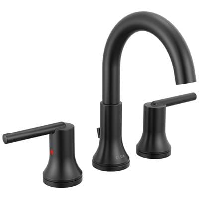 Delta Faucet Trinsic Two Handle Widespread Bathroom Faucet - Matte Black