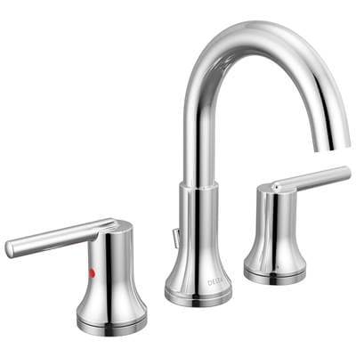 Delta Faucet Trinsic Two Handle Widespread Bathroom Faucet - Chrome