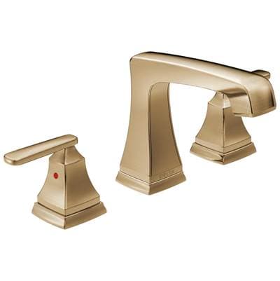 Delta Faucet Ashlyn Two Handle Widespread Bathroom Faucet with EZ Anchor Champagne Bronze