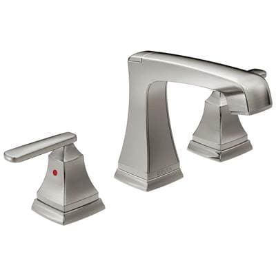 Delta Faucet Ashlyn Two Handle Widespread Bathroom Faucet with EZ Anchor - Stainless