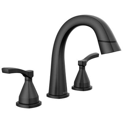 Delta Faucet Stryke Two Handle Widespread Pull Down Bathroom Faucet - Matte Black