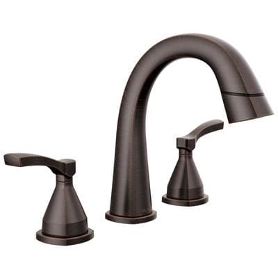 Delta Faucet Stryke Two Handle Widespread Pull Down Bathroom Faucet - Venetian Bronze