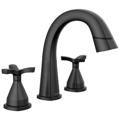 Delta Faucet Stryke Two Handle Widespread Pull Down Bathroom Faucet - Matte Black
