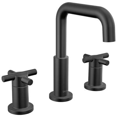 Delta Faucet NicoliE Two Handle Widespread Bathroom Faucet - Matte Black