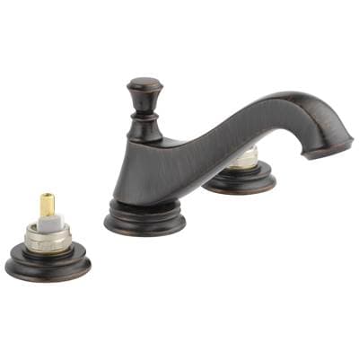 Delta Faucet CassidyE Two Handle Widespread Bathroom Faucet - Low Arc Spout - Less Handles - Venetian Bronze by Delta Faucet