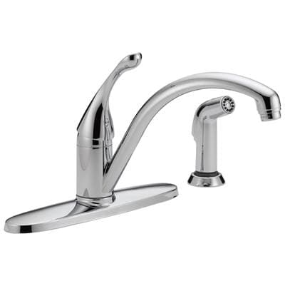 Delta Faucet CollinsE Single Handle Kitchen Faucet with Spray - Chrome
