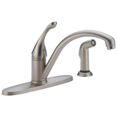 Delta Faucet CollinsE Single Handle Kitchen Faucet with Spray - Stainless