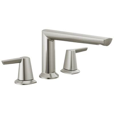 Delta Faucet GaleonE 3-Hole Roman Tub Trim - Lumicoat Stainless