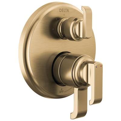 Delta Faucet TetraE 17 Series Integrated Diverter Trim with 3-Setting - Lumicoat Champagne Bronze