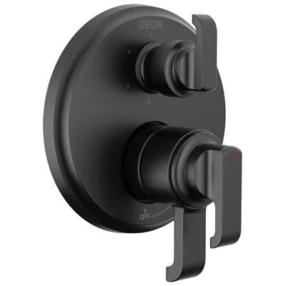 Delta Faucet TetraE 17 Series Integrated Diverter Trim with 6-Setting - Matte Black