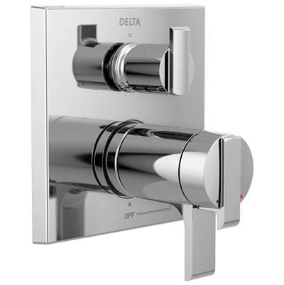 Delta Faucet Ara Angular Modern TempAssure 17T Series Valve Trim with 3-Setting Integrated Diverter - Chrome