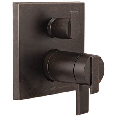 Delta Faucet Ara Angular Modern TempAssure 17T Series Valve Trim with 6-Setting Integrated Diverter - Venetian Bronze