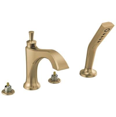 Delta Faucet DorvalE Roman Tub with Hand Shower Trim - Less Handles - Champagne Bronze by Delta Faucet