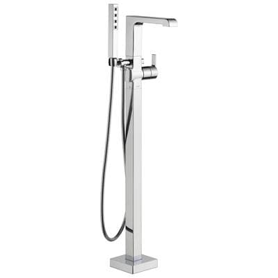 Delta Faucet Ara Single Handle Floor Mount Tub Filler Trim with Hand Shower - Chrome