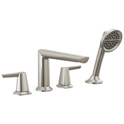 Delta Faucet GaleonE 4-Hole Roman Tub Trim with Hand Shower - Lumicoat Stainless