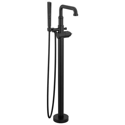 Delta Faucet BroderickE Floor Mount Tub Filler Trim- Less Handle - Matte Black by Delta Faucet