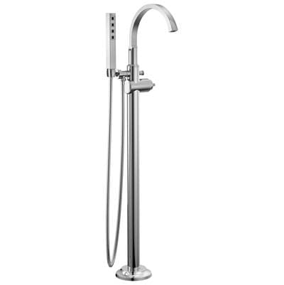 Delta Faucet TetraE Floor Mount Tub Filler Trim - Lumicoat Chrome