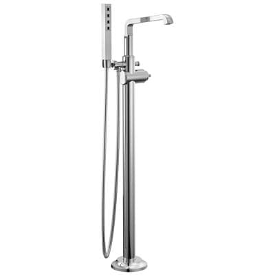 Delta Faucet TetraE Floor Mount Tub Filler Trim - Lumicoat Chrome