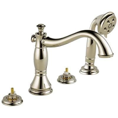 Delta Faucet CassidyE Roman Tub with Hand Shower Trim - Less Handles - Polished Nickel by Delta Faucet