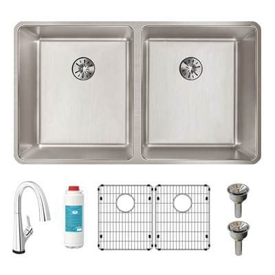 Elkay Reserve Selection Elkay Lustertone Iconix 16 Gauge Stainless Steel 32-3/4'' X 19-1/2'' X... by Elkay Reserve Selection