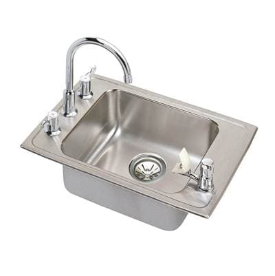 Elkay Lustertone Classic Stainless Steel 25'' X 17'' X 5-1/2'' 4-Hole Single Bowl Drop-in... by Elkay